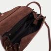 Sac aspect daim marron femme