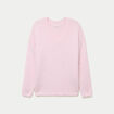 Pull col v manches longues rose clair femme