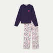 Pyjama manches longues blanc femme