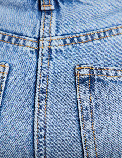Jeans wide leg taille haute denim double stone femme