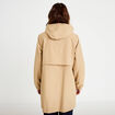 Parka &agrave; capuche taille ajustable beige femme