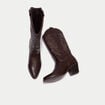 Bottes esprit western marron femme