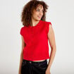 Gilet sans manches rouge femme