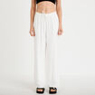 Pantalon bootcut taille standard ecru femme