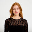 T-shirt ajust&eacute; manches longues noir femme