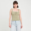 Bustier avec coques vert kaki femme