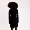 Robe manches longues col montant noir femme