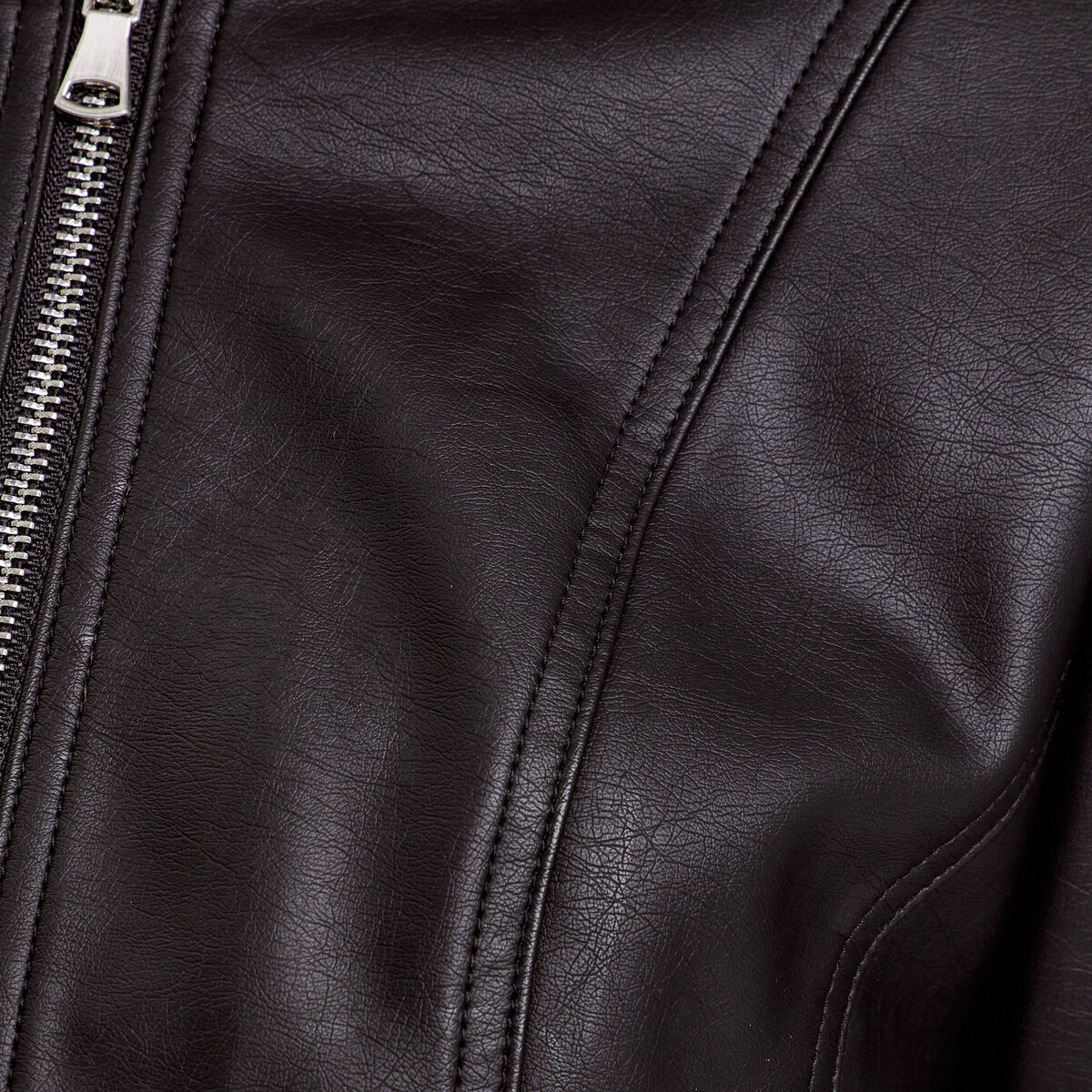 Veste droite zipp&eacute;e noir femme