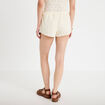 Short ajour&eacute; ecru femme