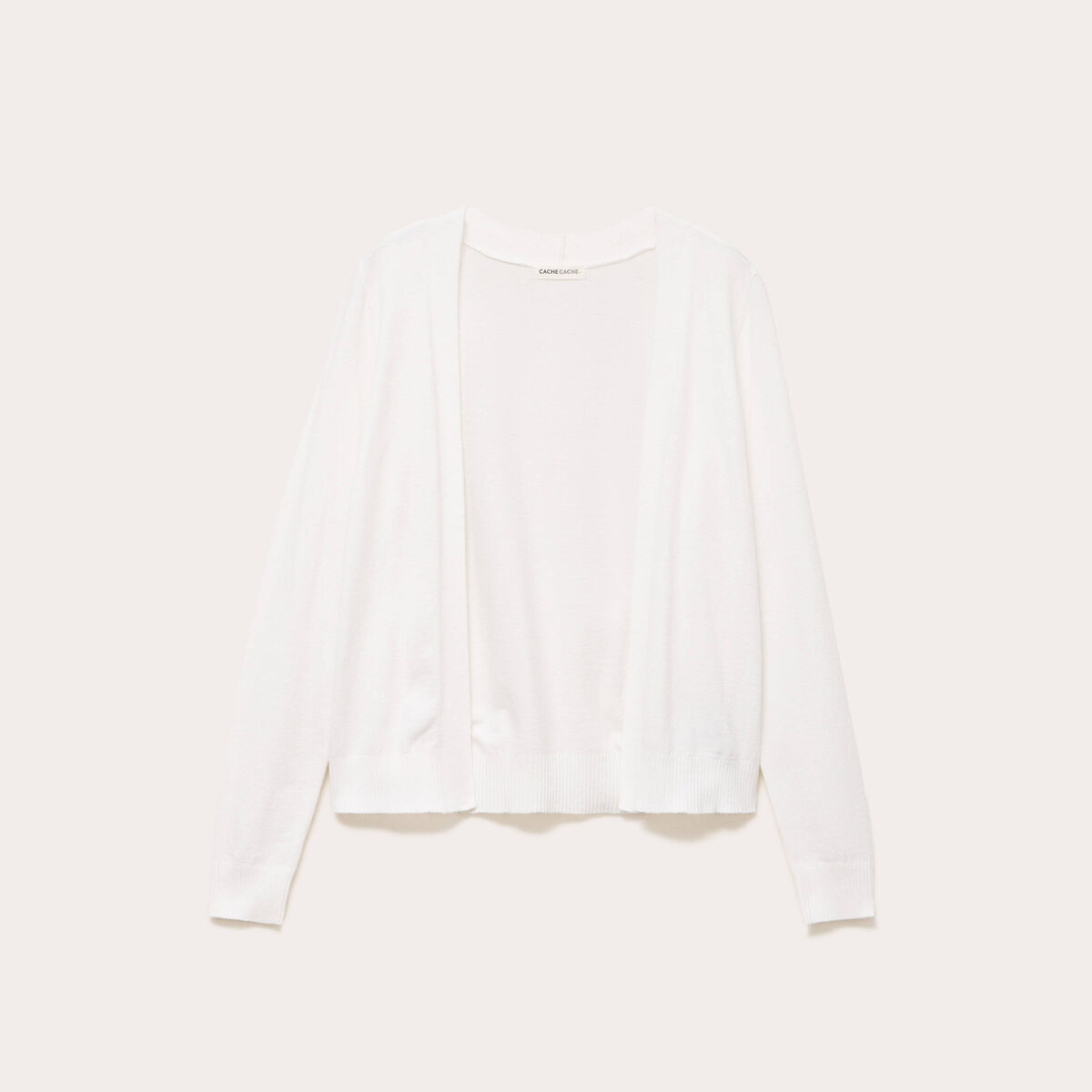 Gilet manches longues blanc femme