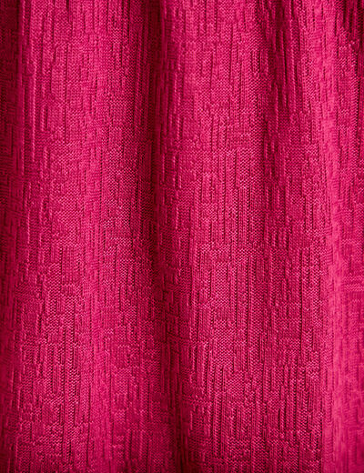 D&eacute;bardeur bi-mati&egrave;re macram&eacute; rouge femme