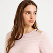 Pull manches longues brillant rose clair femme