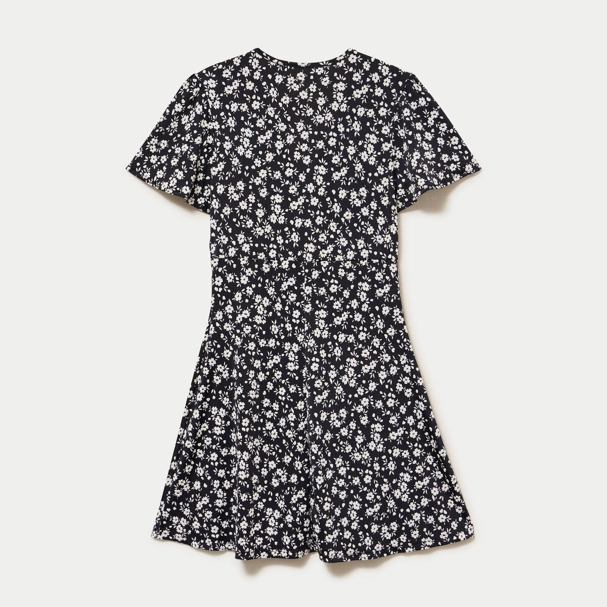 Robe courte d&eacute;tail dentelle noir femme