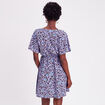 Robe &eacute;vas&eacute;e col en V parme femme