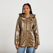 Parka r&eacute;versible &agrave; capuche taupe femme