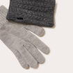 Gants mitaines 2-en-1 gris clair femme
