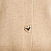 Gilet boutons coeur beige femme