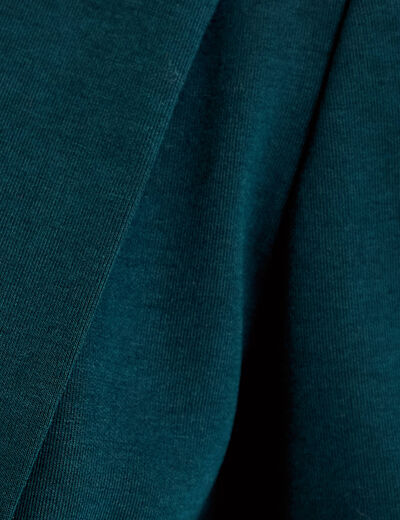 Veste blazer cintr&eacute;e vert fonc&eacute; femme
