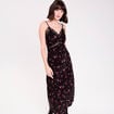 Robe &eacute;vas&eacute;e col v noir femme
