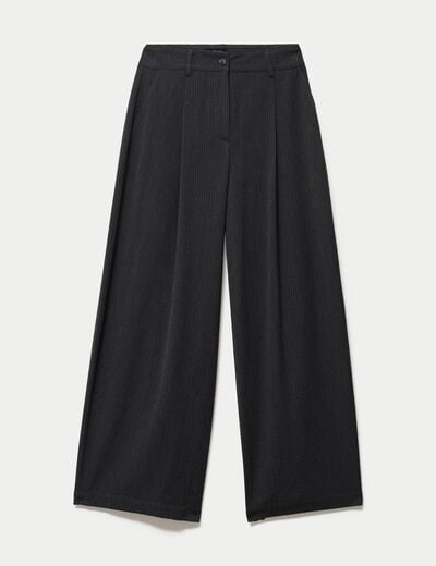 Pantalon bootcut taille haute gris fonc&eacute; femme