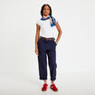 Pantalon chino avec ceinture amovible bleu marine femme
