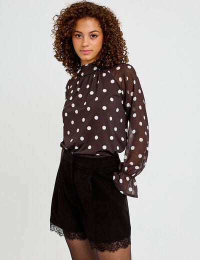 Short en dentelle noir femme