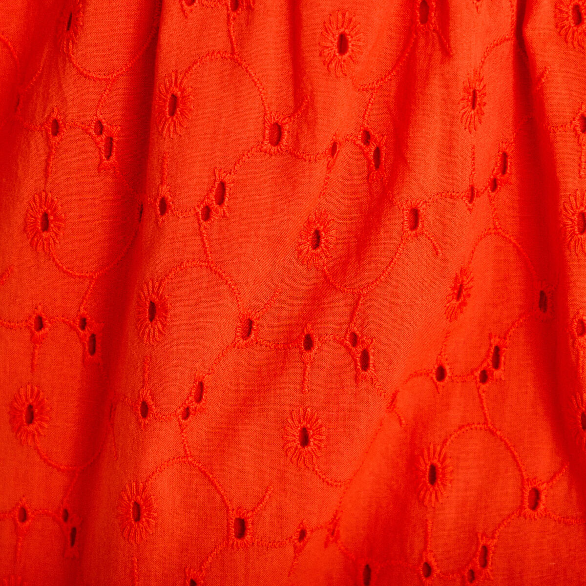 Robe courte &eacute;vas&eacute;e col v bretelles orange fonc&eacute; femme