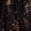 Robe courte &eacute;vas&eacute;e col v manches longues noir femme