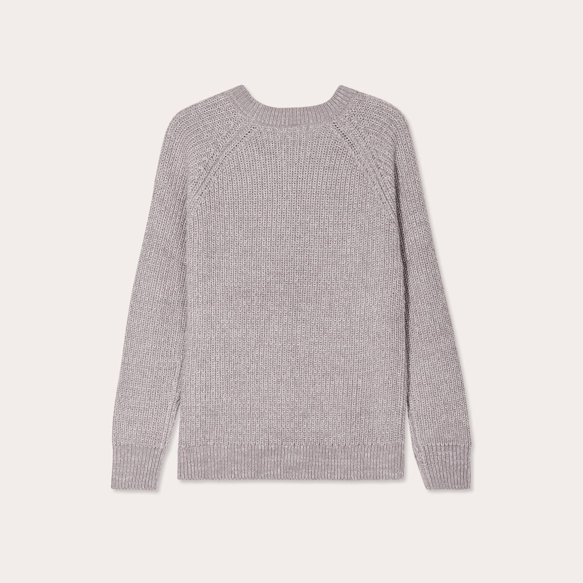 Pull manches longues gris clair femme
