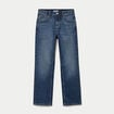 Jean droit taille standard bleu femme