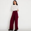 Pantalon bootcut taille standard bordeaux femme