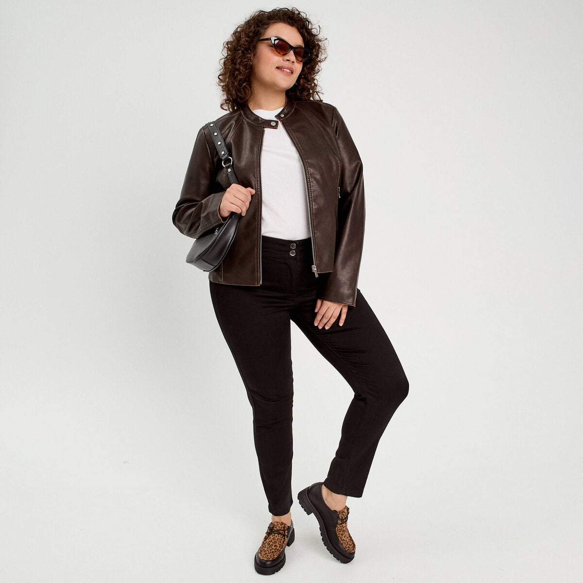 Jeans slim push-up denim noir femme
