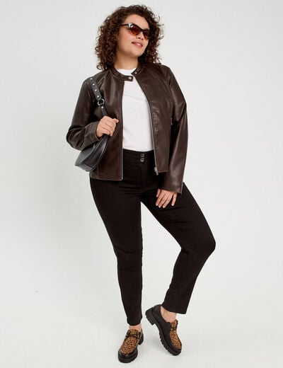 Jeans slim push-up denim noir femme