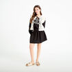 Blouse ample broderie noir femme