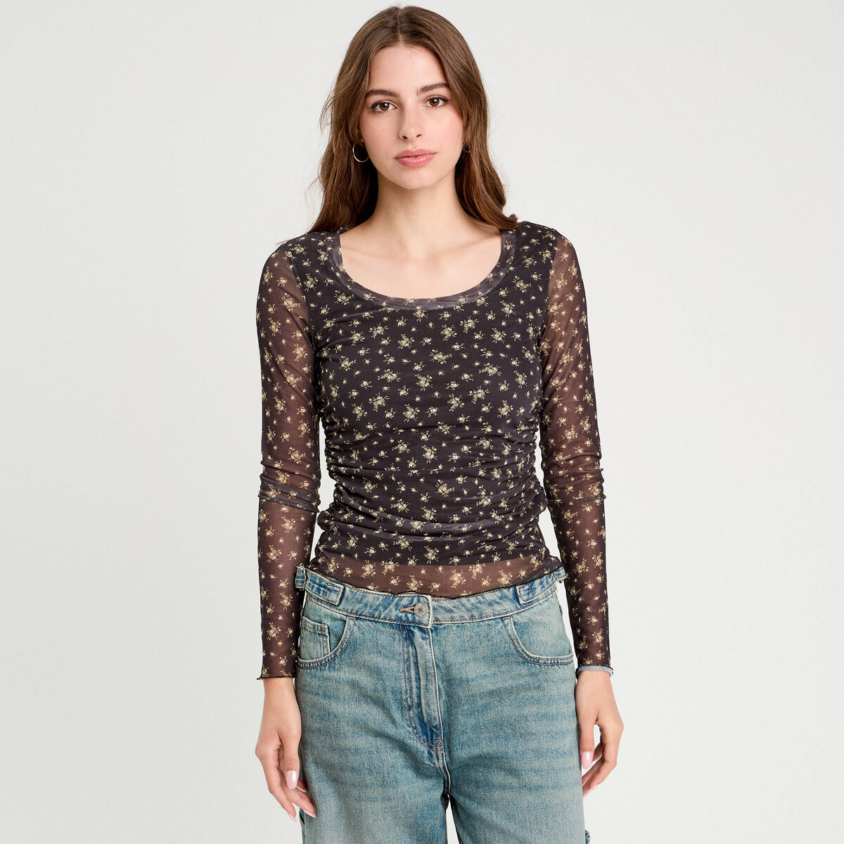 T-shirt manches longues noir femme