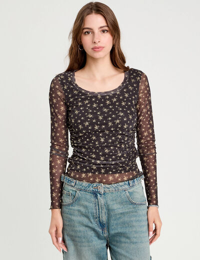 T-shirt manches longues noir femme