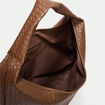 Sac tress&eacute; effet chin&eacute; camel femme