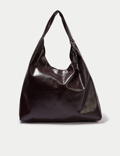 Sac avec pendentif charms bordeaux femme