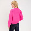 Pull col rond rose femme