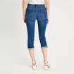 Pantacourt slim en jean denim stone femme