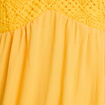 Robe bi-mati&egrave;re col v bretelles fines orange clair femme