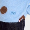 Pull manches longues bleu ciel femme