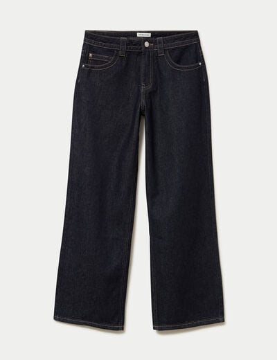 Jeans droit taille basse denim brut clean femme