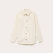 Chemise oversize en velours ivoire femme