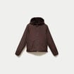 Parka r&eacute;versible &agrave; capuche marron fonc&eacute; femme