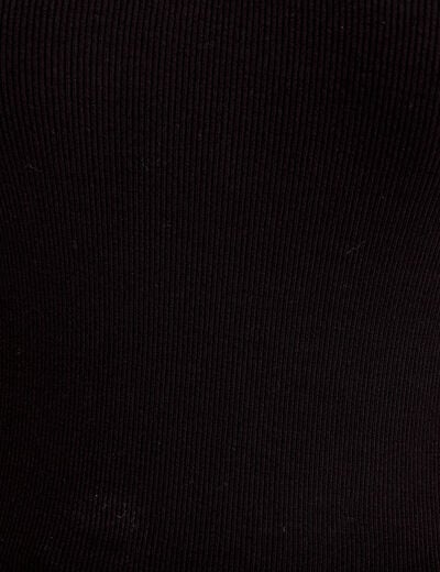 D&eacute;bardeur c&ocirc;tel&eacute; ajust&eacute; col v noir femme
