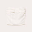 Bustier cintr&eacute; sans manches ecru femme