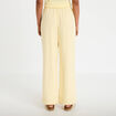 Pantalon large fluide taille &eacute;lastiqu&eacute;e jaune pastel femme