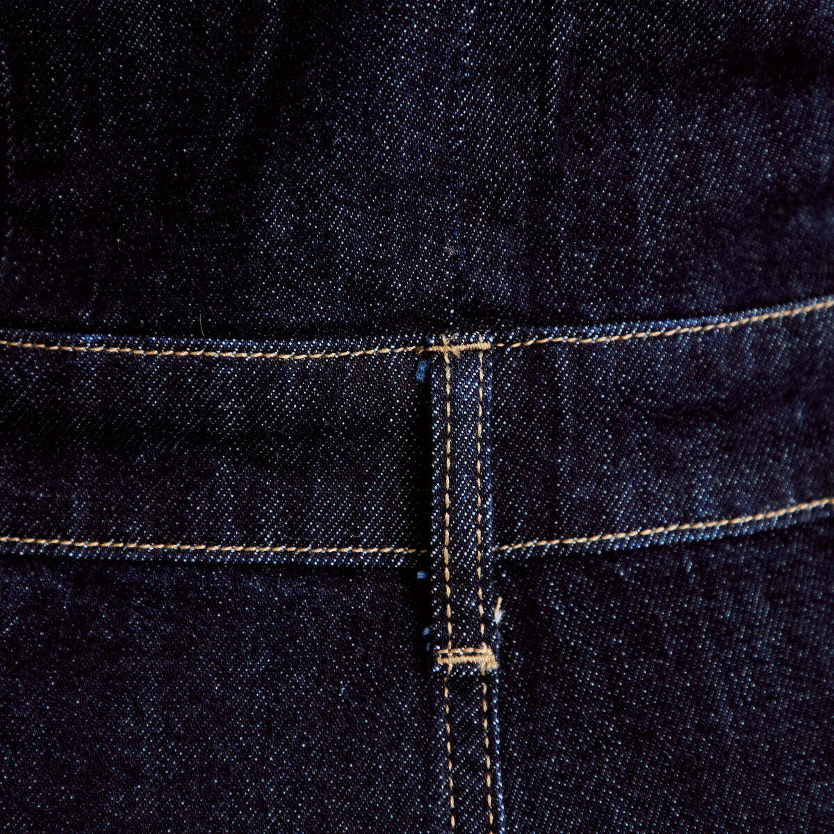 Combinaison jean large sans manches denim brut femme