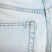 Jeans wide leg taille haute denim bleach femme